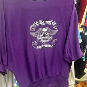 Vintage 1988Harley-Davidson Westminster California Eagle Tee - Purple RKS Inc.